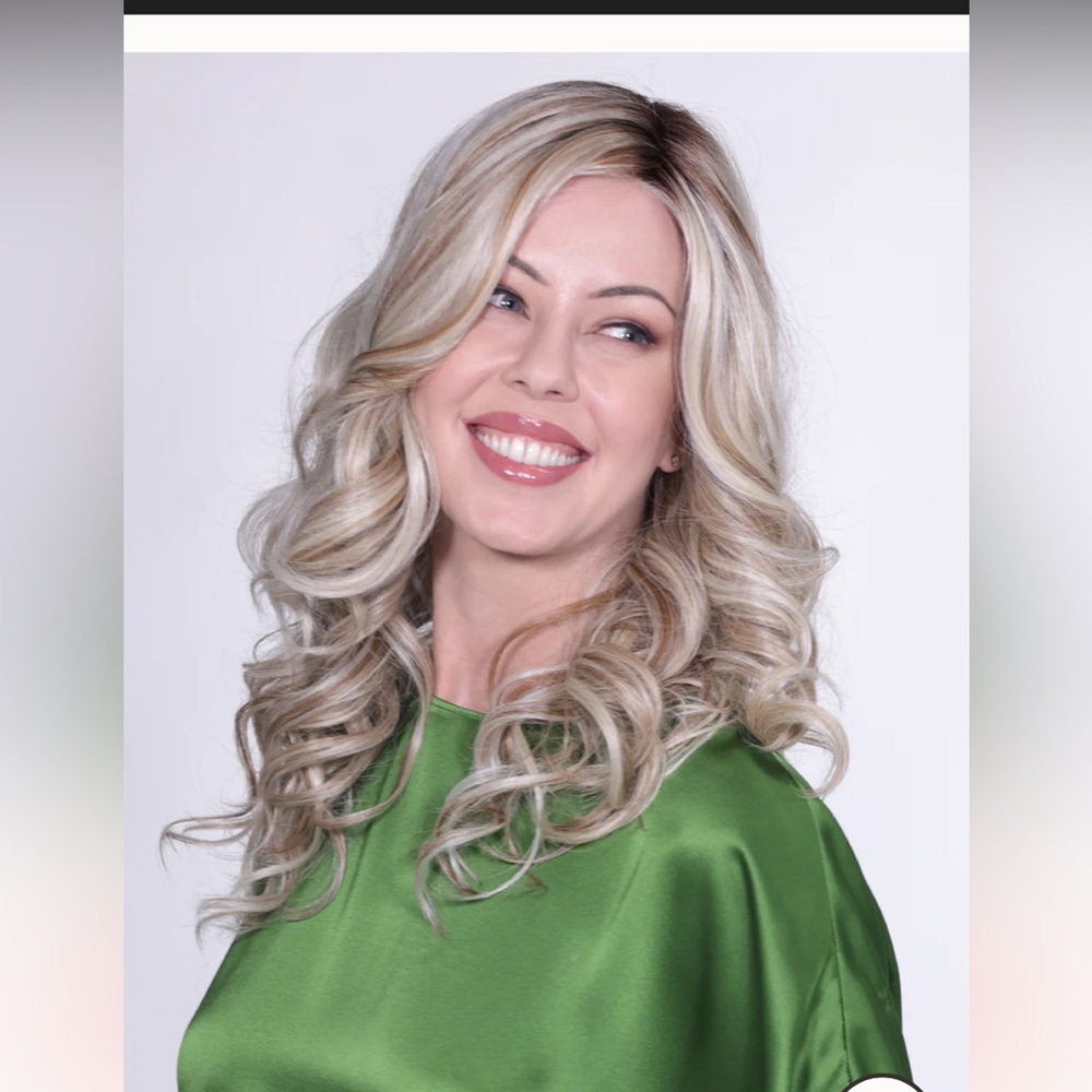 Belle Tress Lux Taylor hand tied lace front wig brown blond mix
